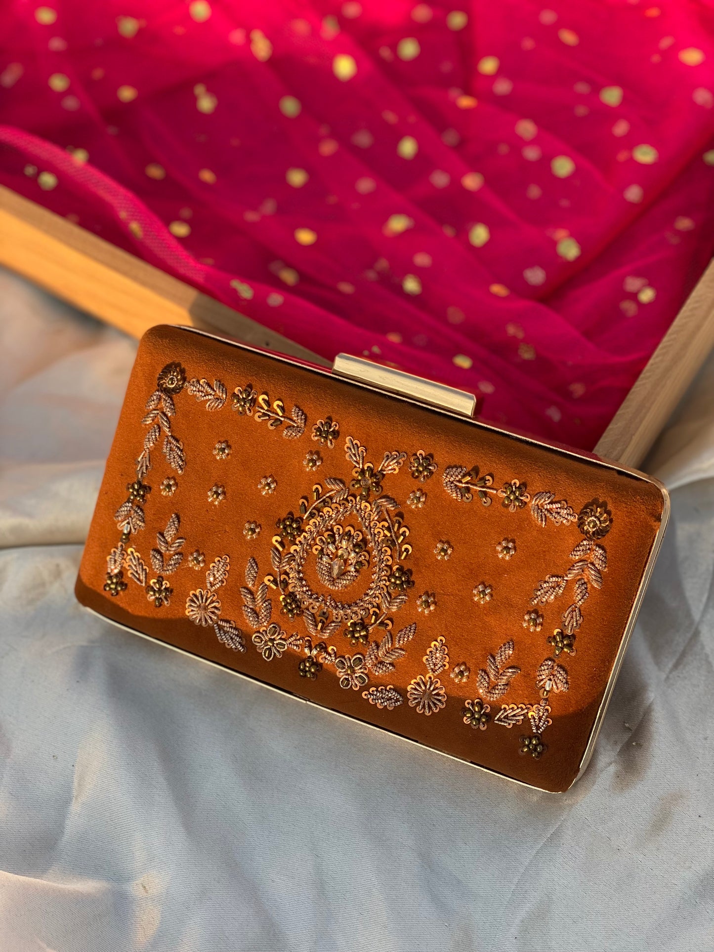 SITARA MUSTARD CLUTCH