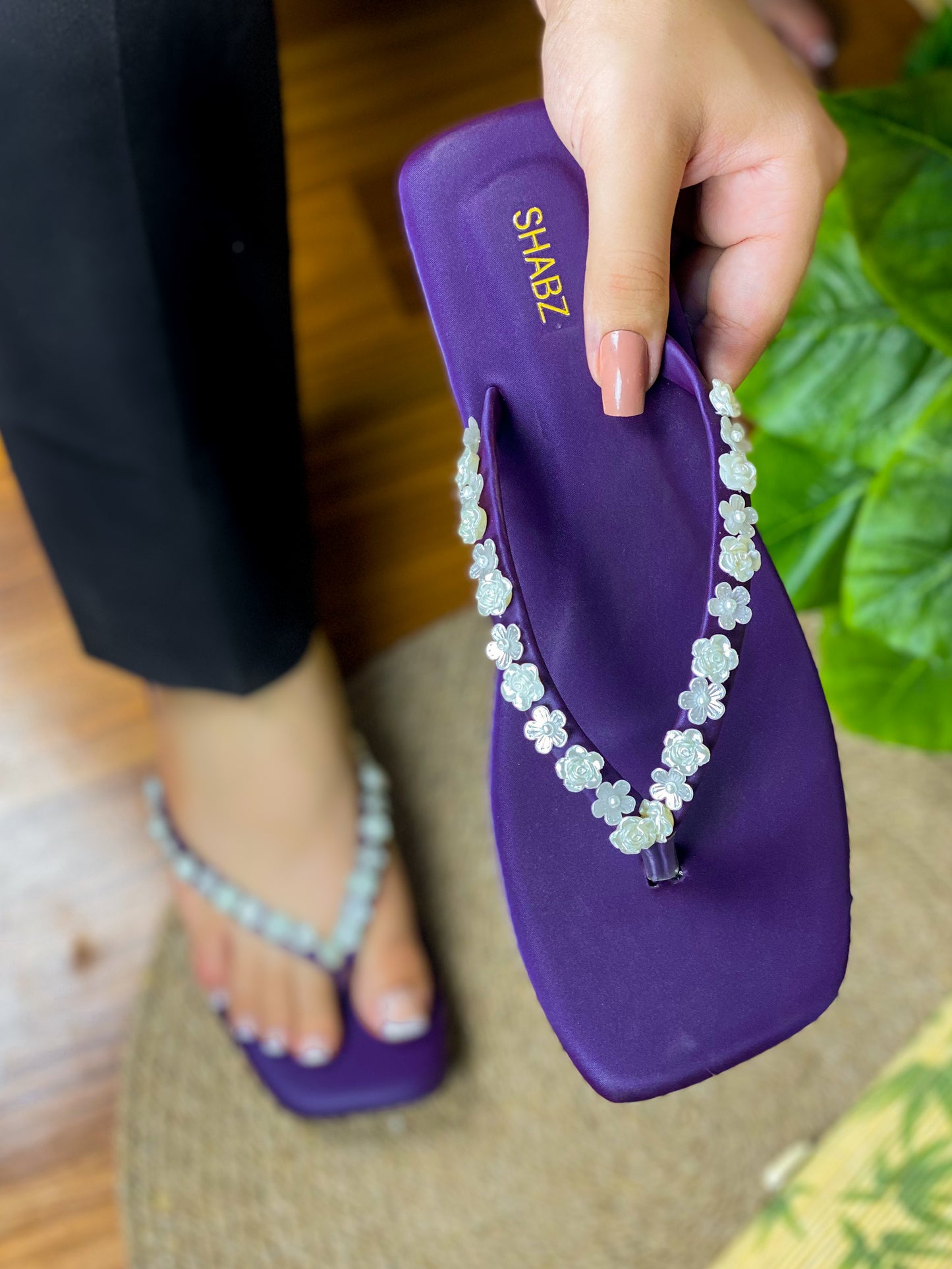 PLUM SPLASH FLIP-FLOP