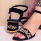 DHALIA HEEL (DEEP BLUE)