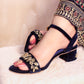 DHALIA HEEL (DEEP BLUE)