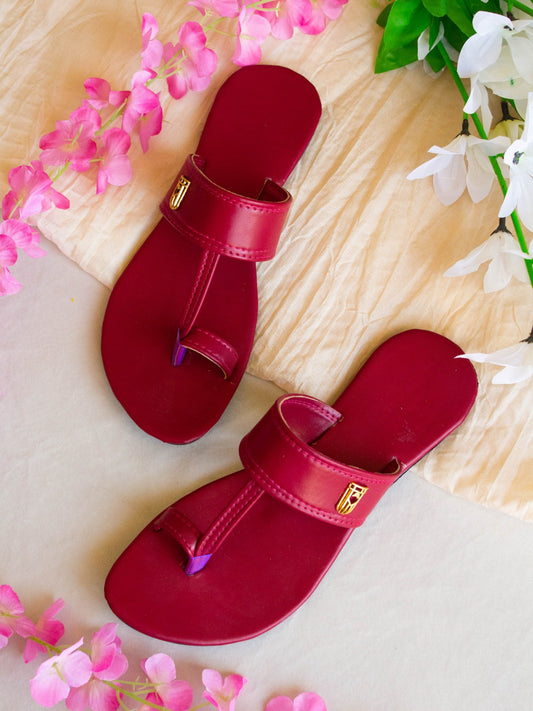 Summer Maroon Kolhapuri